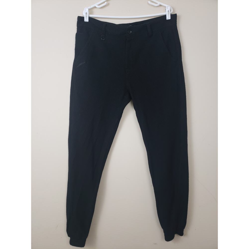 Publish Today For Tomorrow Men's Jogger Pants Size 36 Waffle Black Stretch